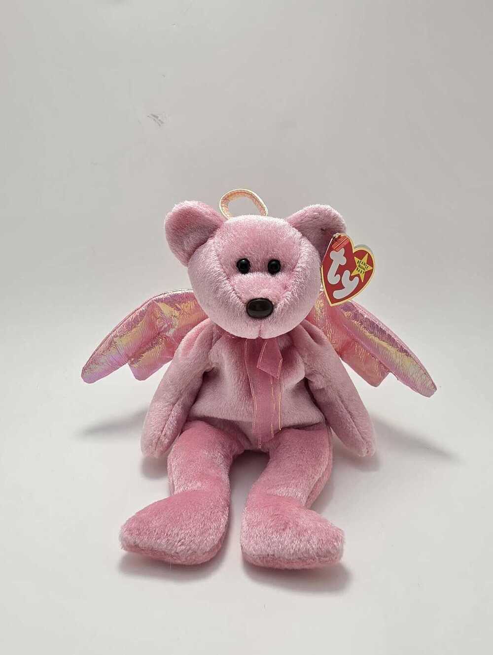 Ty Beanie Baby “Halo” the Angel Bear - Hand Dyed PINK! (8.5 inch)